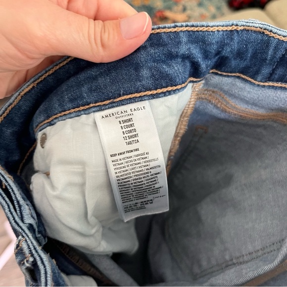 American Eagle Jeans Women's 8 Short 8P Festival Flare Faded Retro - Picture 7 of 10